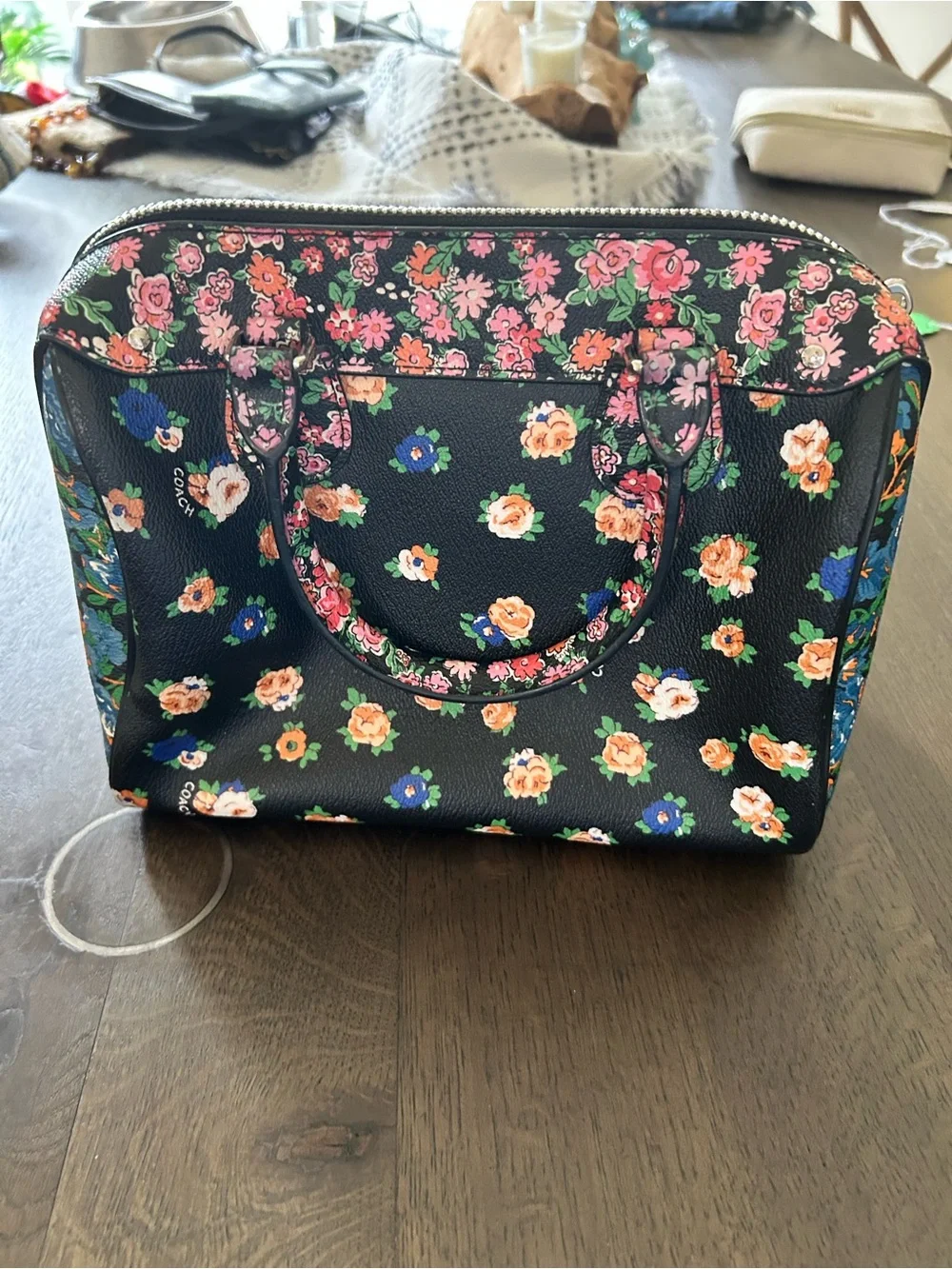 Coach mini Bennett satchel in floral print mix coated canvas